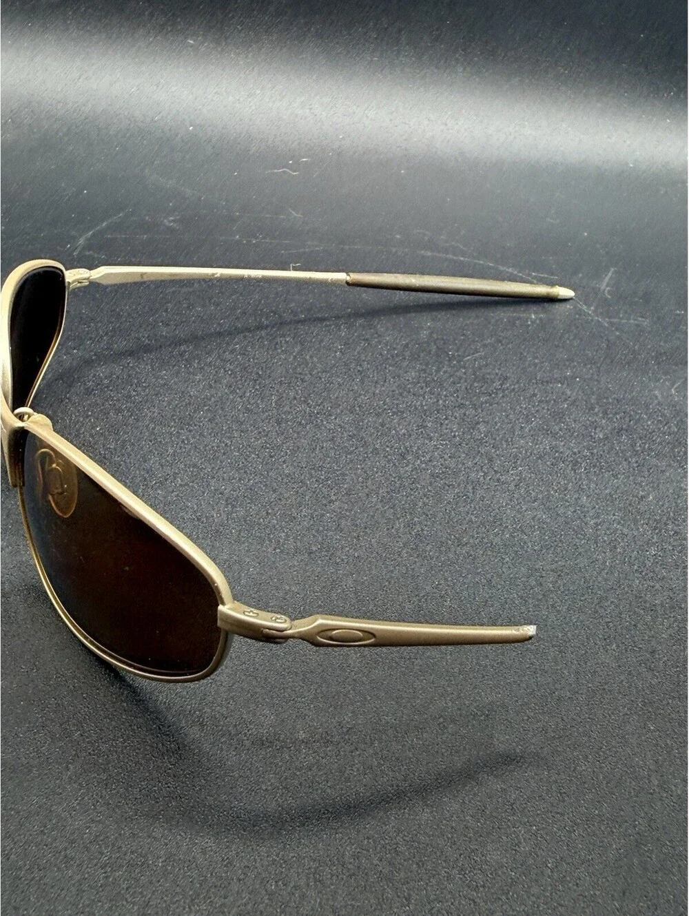Oakley A Wire Gen 1 Platinum/Gold Iridium Lenses (Missing Left Arm)
